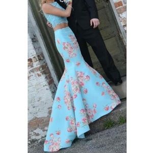 Sherri Hill Floral Two-Piece gown